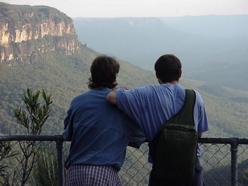 Looking out over the treetops in the Blue Mountains.