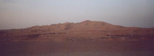 Crossing the desert from Hatta 
back to to Dubai.